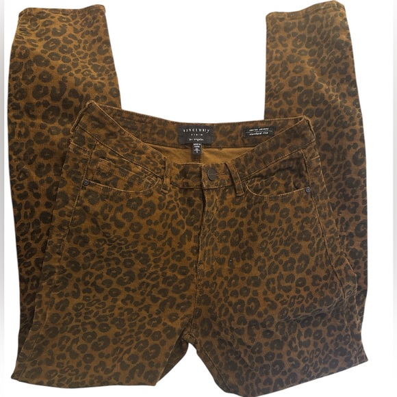 Sanctuary Brown Jeggings with Animal Print - Picture 1 of 4